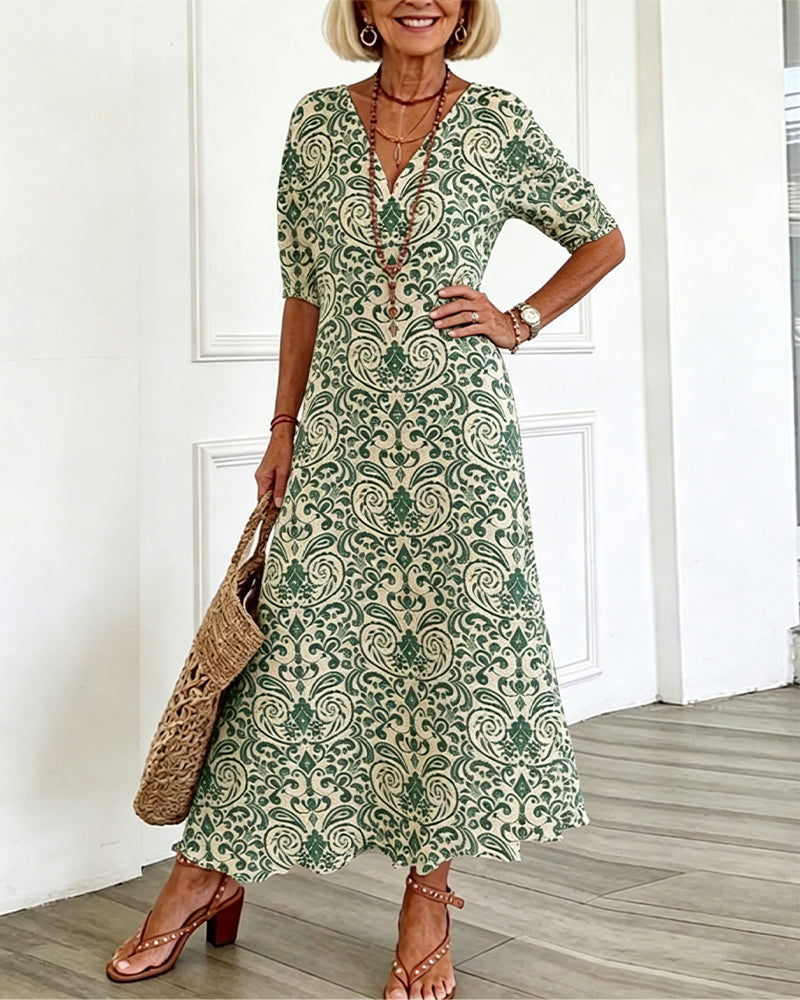 Elin | Vintage floral maxi dress