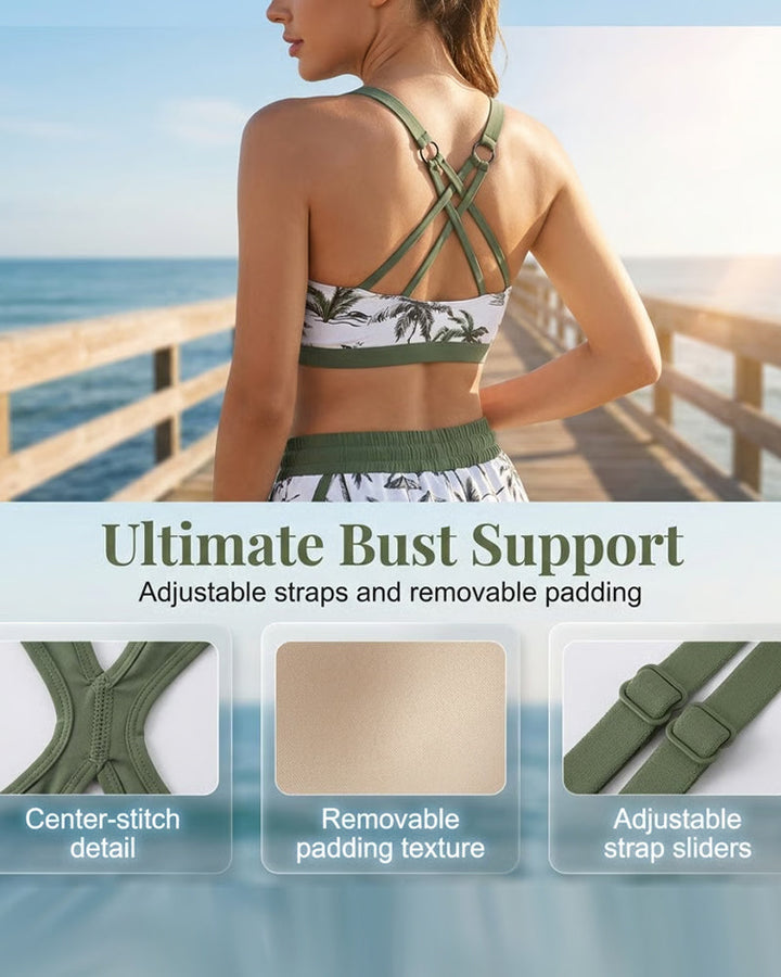 Maren | Three-Piece Tankini Bikini &amp; Cover-Up Set